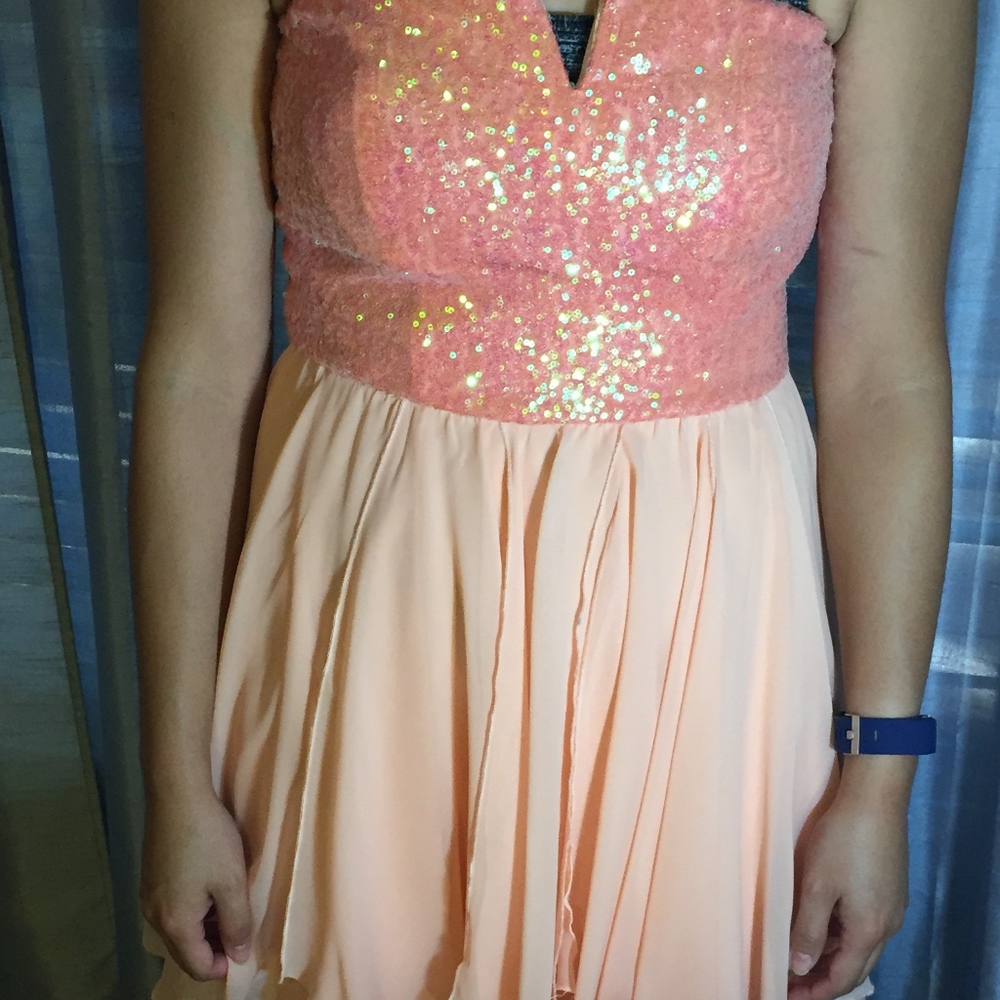 Coral Sequence Dress